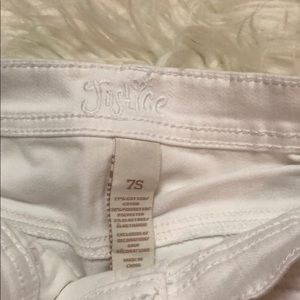 Justice Bottoms - White Jean Capri pants girls Justice Bottoms - White Jean Capri pants girls